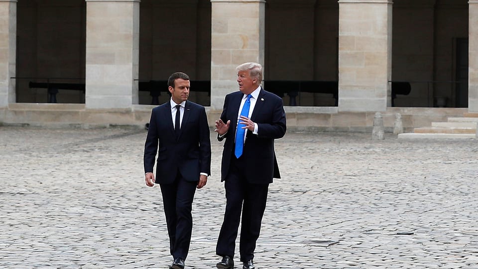 Emmanuel Macron e Donald Trump.