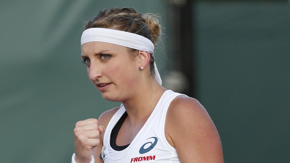 Timea Bacsinszky po sa legrar in'ulteriura giada. 