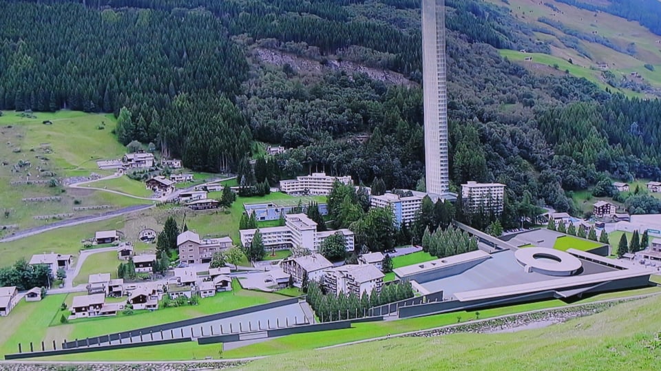 La Tur da varga 300 meters autezza ed il parc da varga 300 meters lunghezza en ina visualisaziun