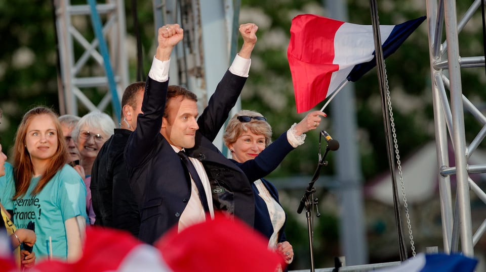 Qua giubilescha el gia: Emmanuel Macron. 