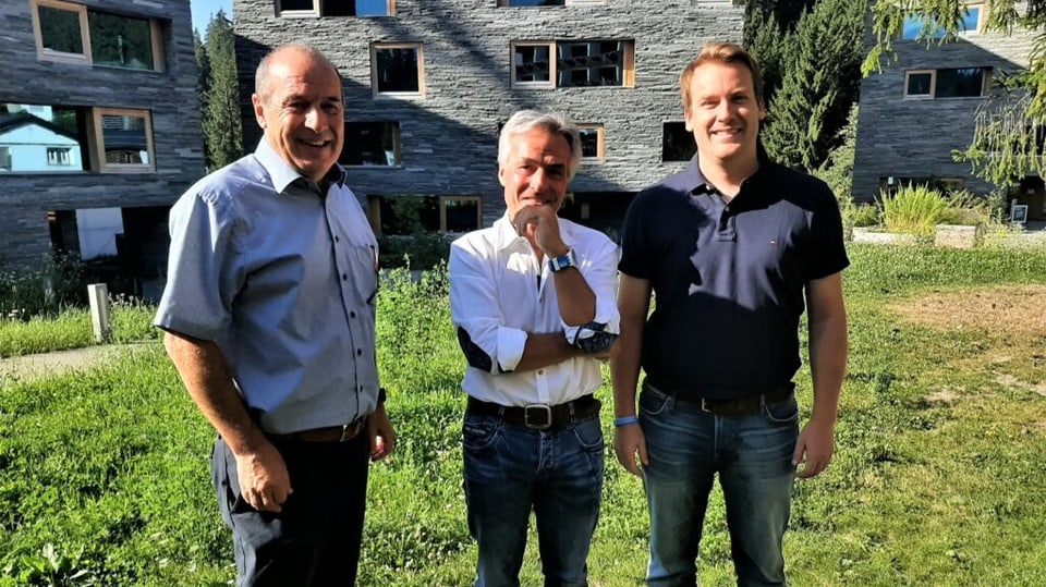 Vorstand der Bergbahnen/Pendicularas Surselva, Beat Zenklusen, Markus Good und Curdin Caprez