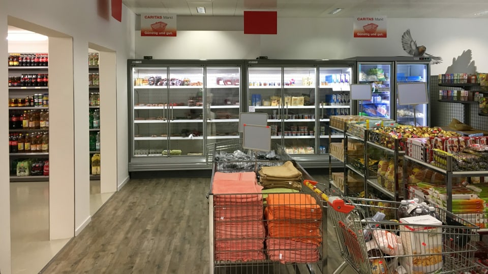 Il Caritas-Markt sco quel da Cuira (foto) resta avert era durant ils temps dal Coronavirus.