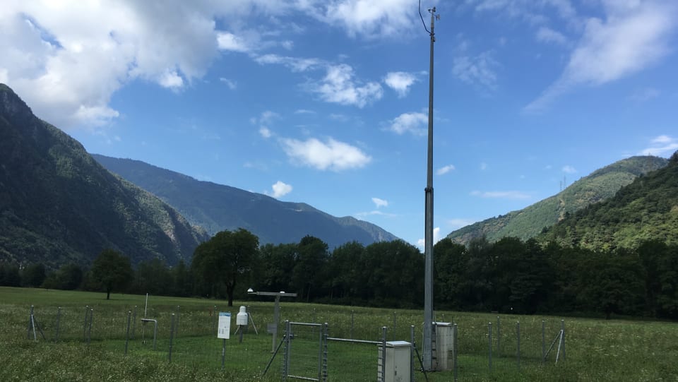 La staziun da mesirar da Meteo Svizra a Grono.