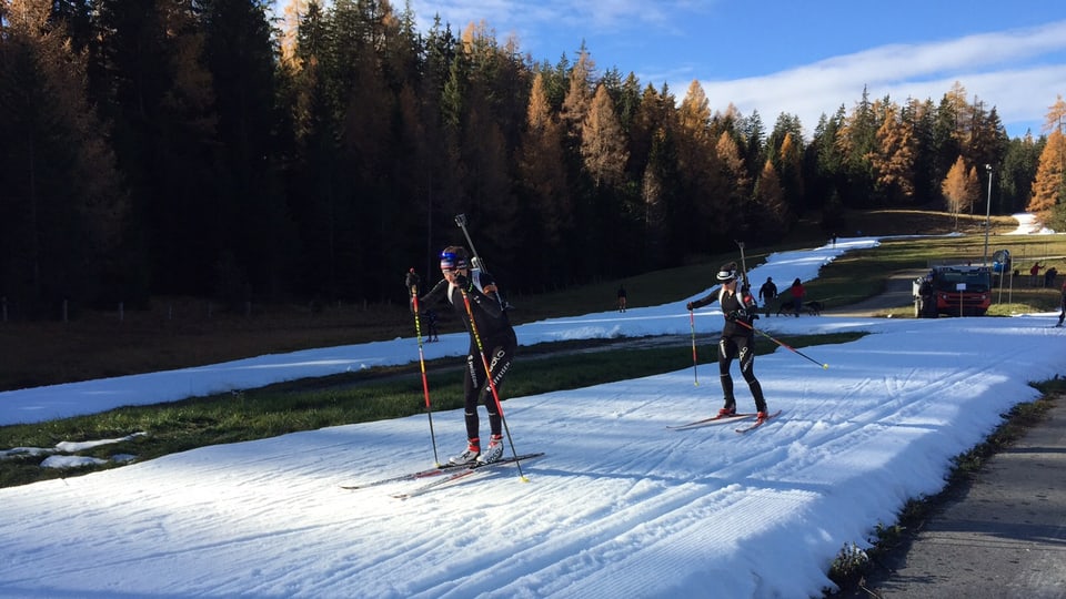 La loipa è gia ussa bun 1,5 kilometers lunga.