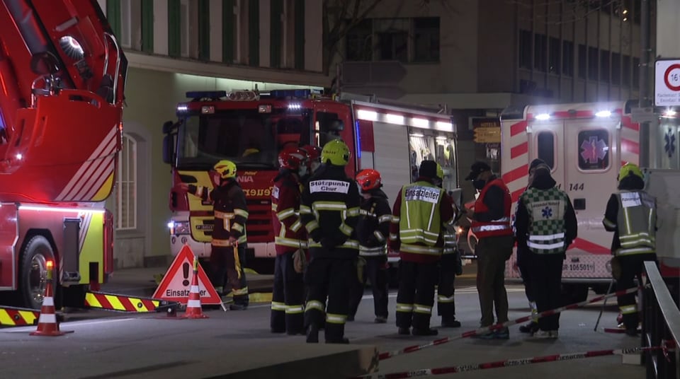 Acziun da polizia en la Steinbruchstrasse a Cuira.