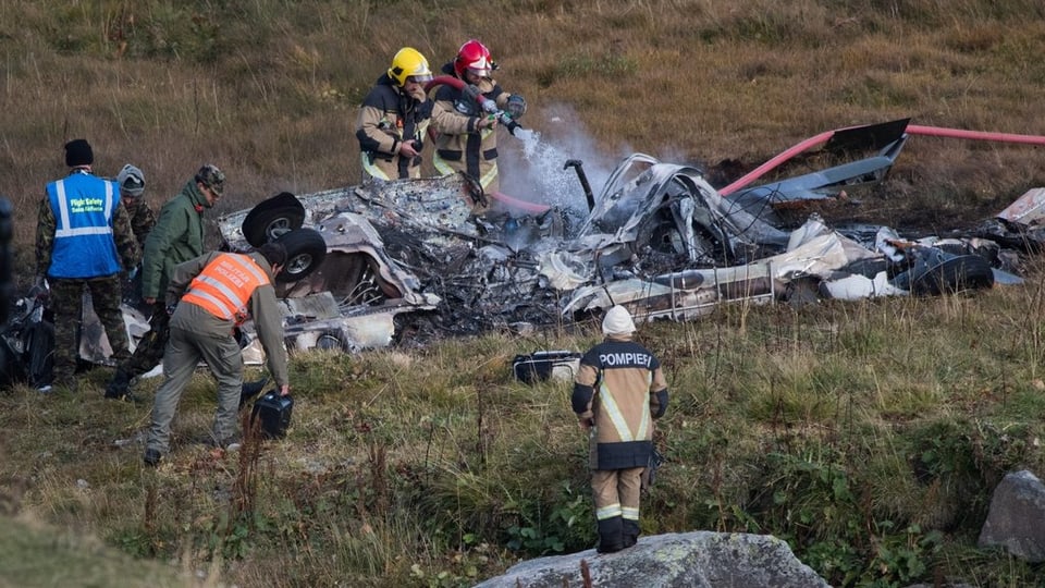 Il vrac dal helicopter ch'è sa disgrazià mesemna al Gottard.