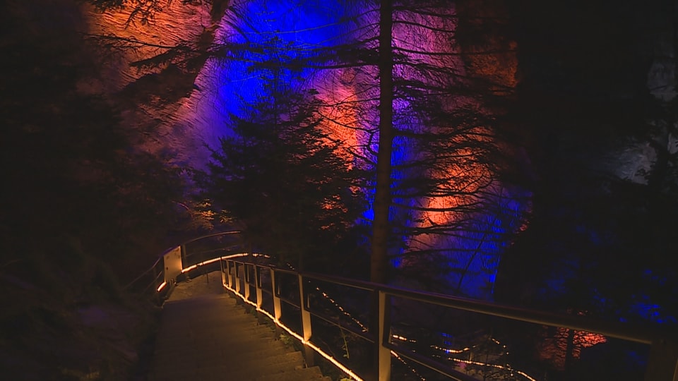 beleuchtete Viamalaschlucht