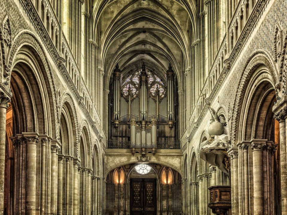 L'orgla en la catedrala Notre-Dame.