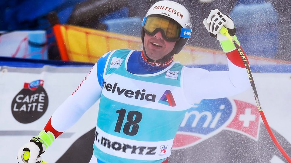 Il skiunz Beat Feuz a San Murezzan.
