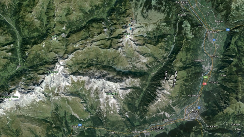 carta geografica da Flem fin a Fläsch