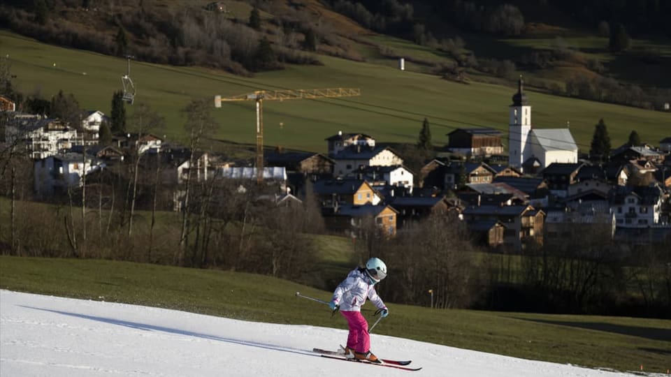 Uffant sin la pista sur Flem, ils 25.12.2022.