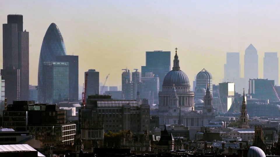 Vista dal center da Londra.