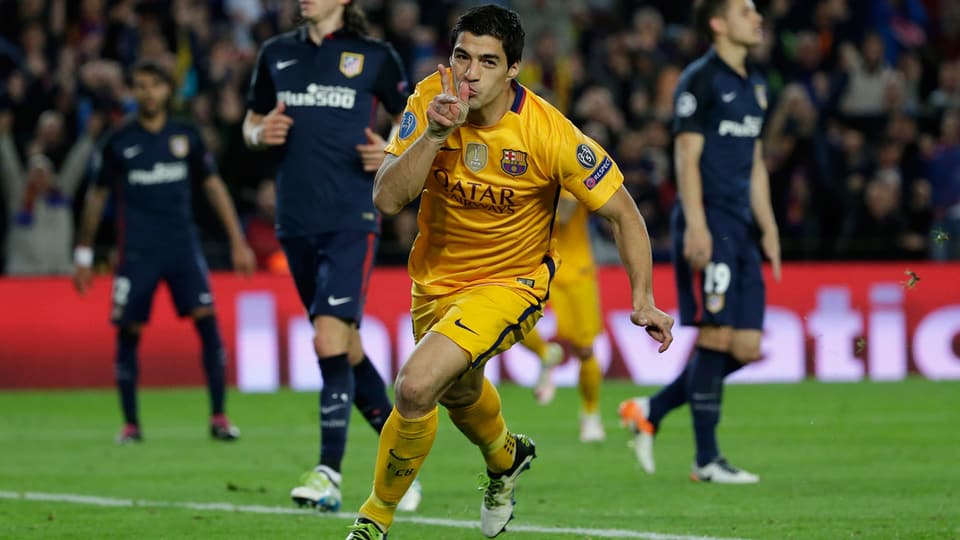 Suarez sa legra dal segund gol per sia squadra.