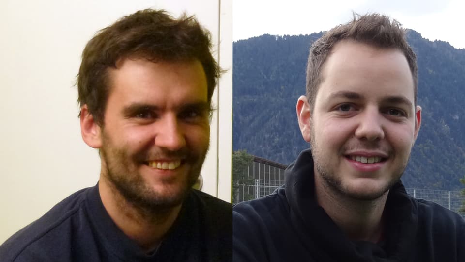 Ils dus giuvens Sursilvans Manuel Montalta e Livio Casutt.