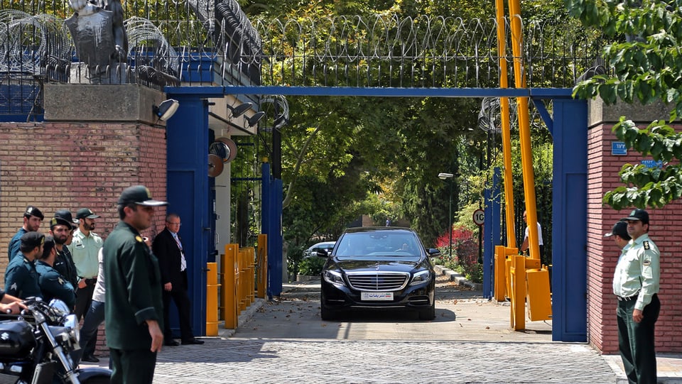 L'ambassada britannica en la chapitala iranaisa Teheran.