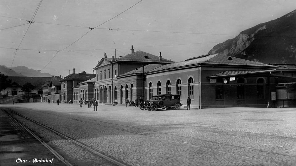 Il maletg mussa la staziun da Cuira l'onn 1930