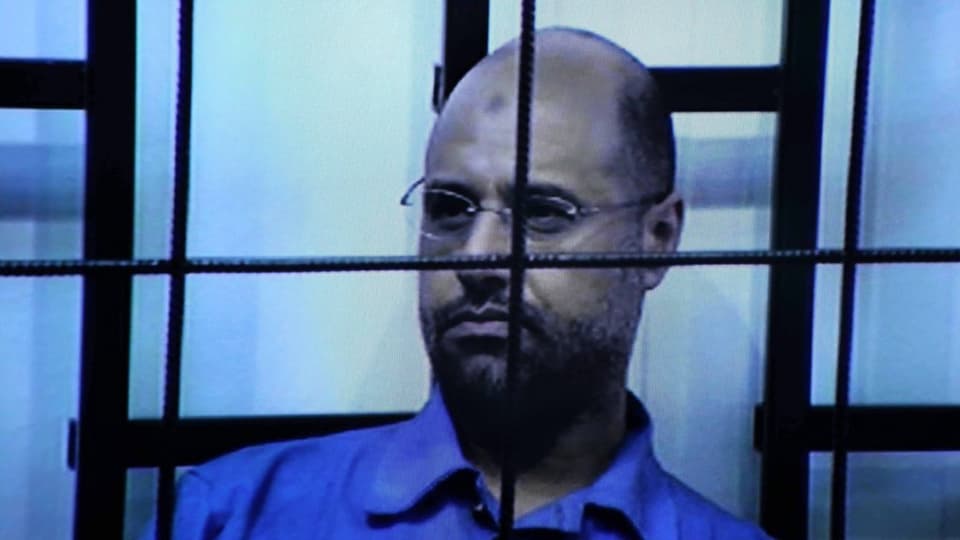Saif al-Islam durant il process a Zintan.