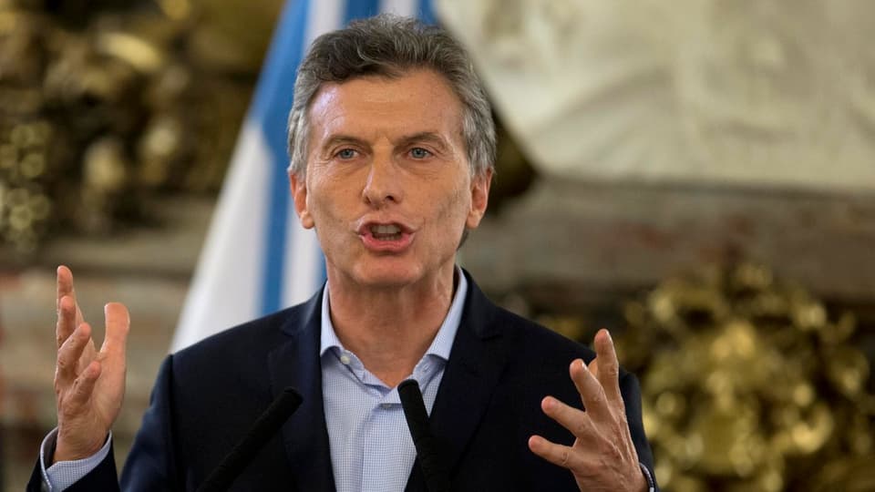 Il president Mauricio Macri durant in pled. 