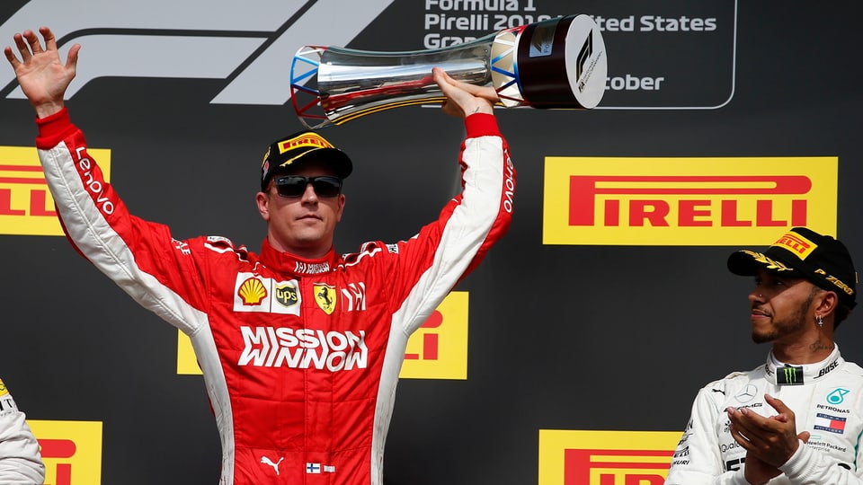 Kimi Raikkönen, il victur dal Grond Premi dals Stadis Unids.