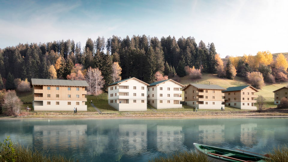 Visualisaziun da las chasas dal resort Pradas a Breil.