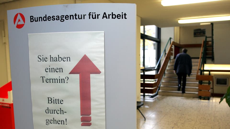 Ina infurmaziun per dischoccupads en Germania. 