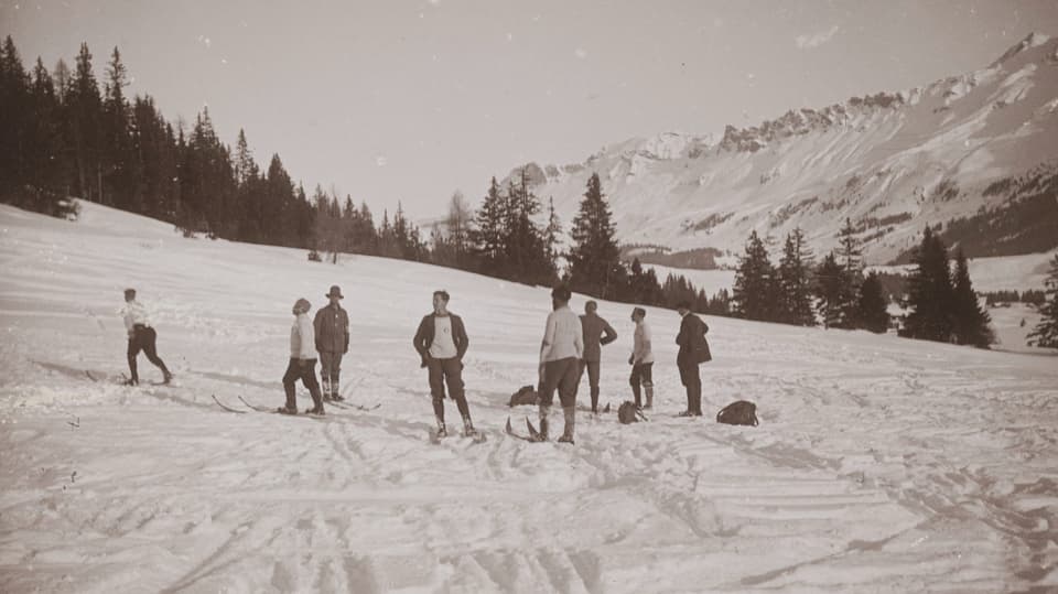 Segund curs da skis a Lai il 1904 Skikurs in Lenzerheide 1904