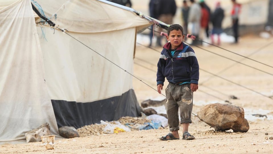 In camp per fugitivs da la Siria en il nordost da la Jordania.