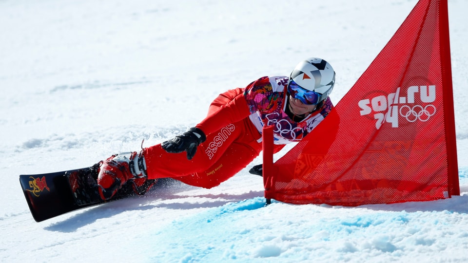 Nevin Galmarini en acziun al gieus olimpics a Sotschi. 