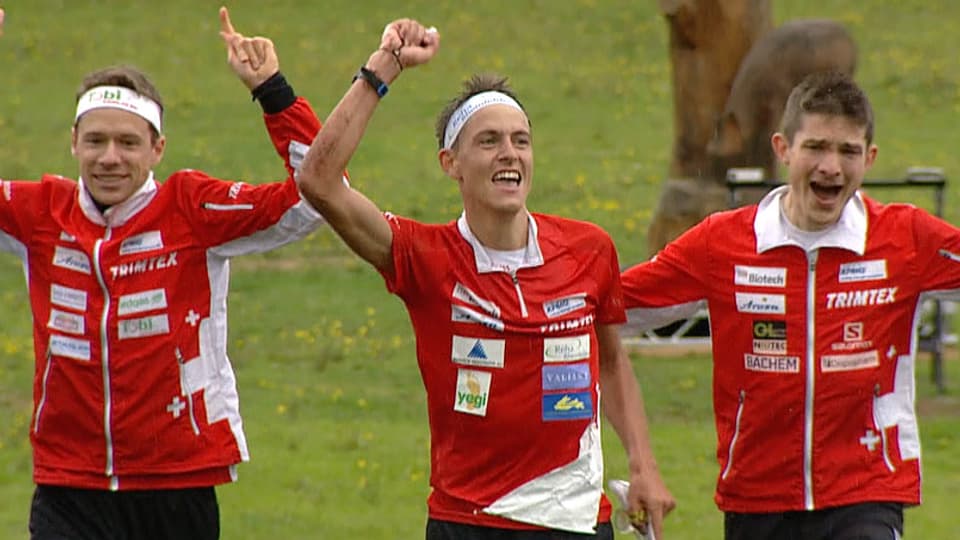 Il trio svizzer cun Fabian Hertner, Daniel Hubmann e Matthias Kyburz.