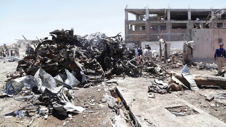 Kabul suenter l'attatga – Devastaziun totala.