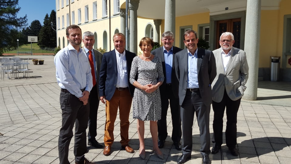 Da sanestra: S.Kohler, A.Lansel, J.Peer, B.Tschanz, P.Häring, G.Pfister e G. Parolini