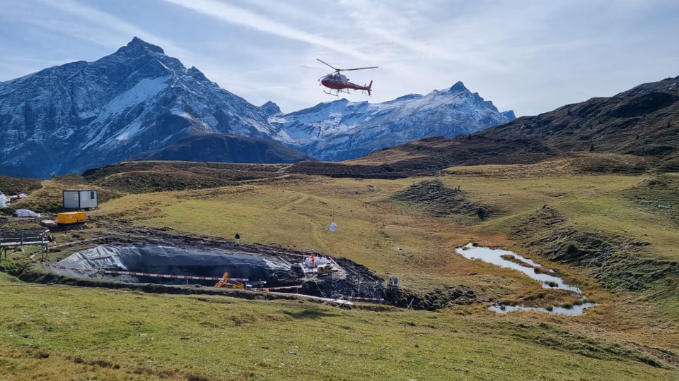 Durant las lavurs da construir la svidera dal funs la fin d'october 2021.