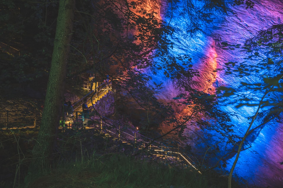 beleuchtete Viamalaschlucht