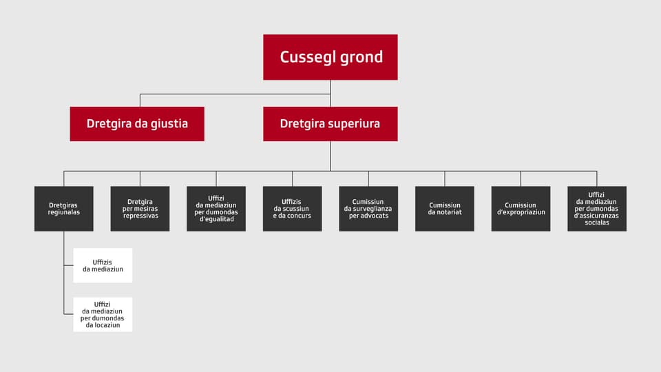 Organigram davart las cumpetenzas da surveglianza.