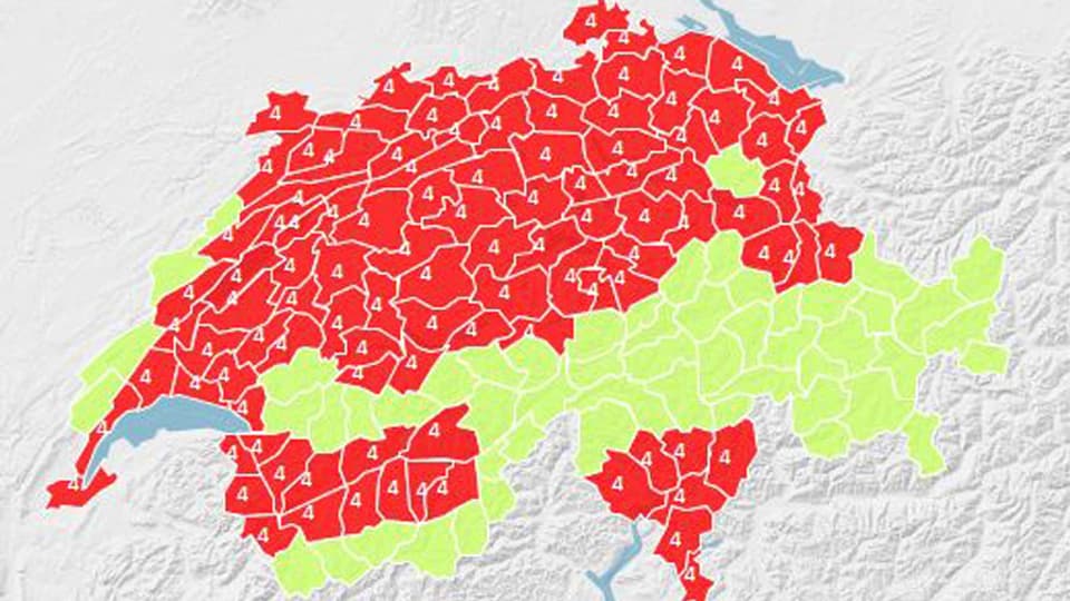 carta svizra cun avertiment da chalira