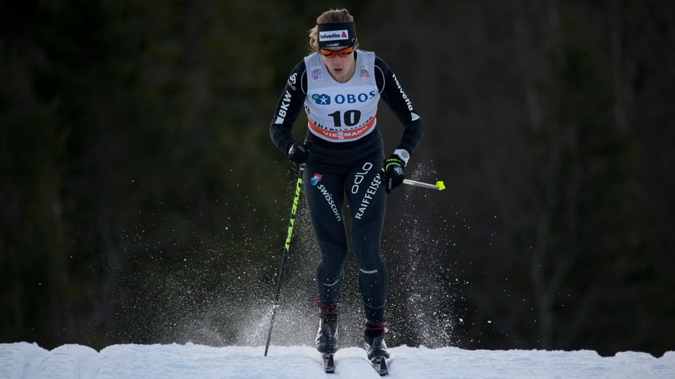 Laurien Van der Graaff en il sprint a Lillehammer.