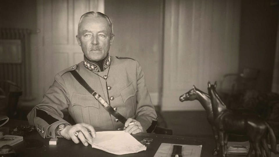 Il general svizzer durant la Segunda Guerra mundiala, Henri Guisan.