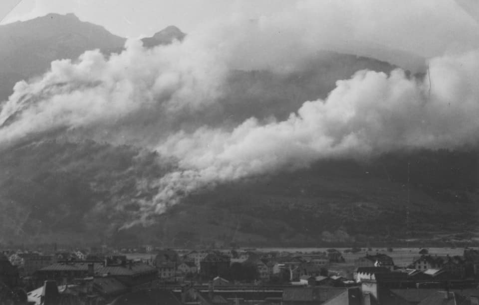 Brand am Calanda im Jahr 1943