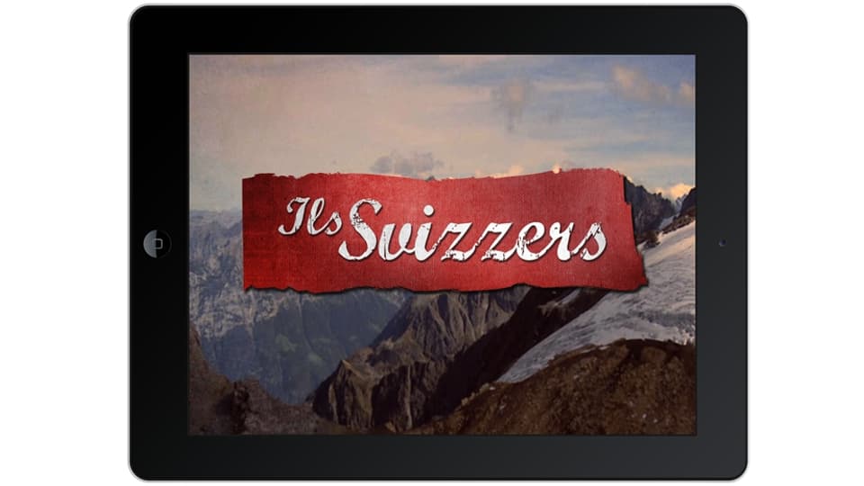 iPad cun si il logo da «Ils Svizzers».