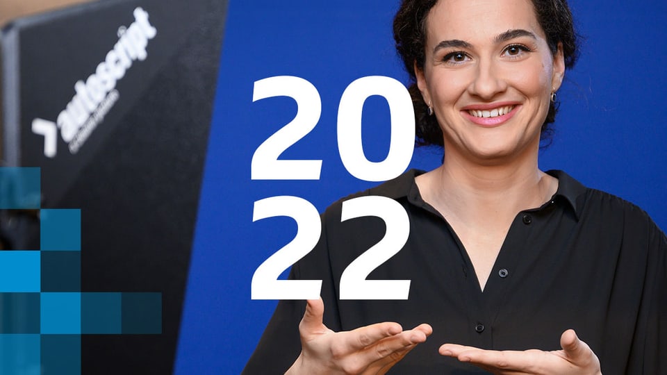 Rapport annual 2022 da la SRG SSR Maletg da titel da la broschura dal rapport annual cun scrit 2022