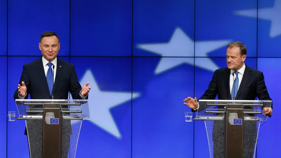 Il president polac Andrzej Duda ed il president dal Cussegl da l’UE Donald Tusk.