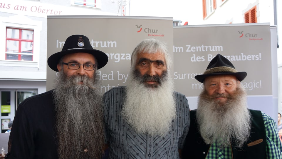 Las pli bellas barbas alpinas: il victur Kurt Rohner entamez, sanester e dretg Willi Preuss e Hans Gassner.