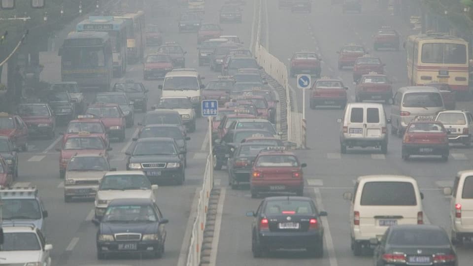 Via cun bler traffic en la China.