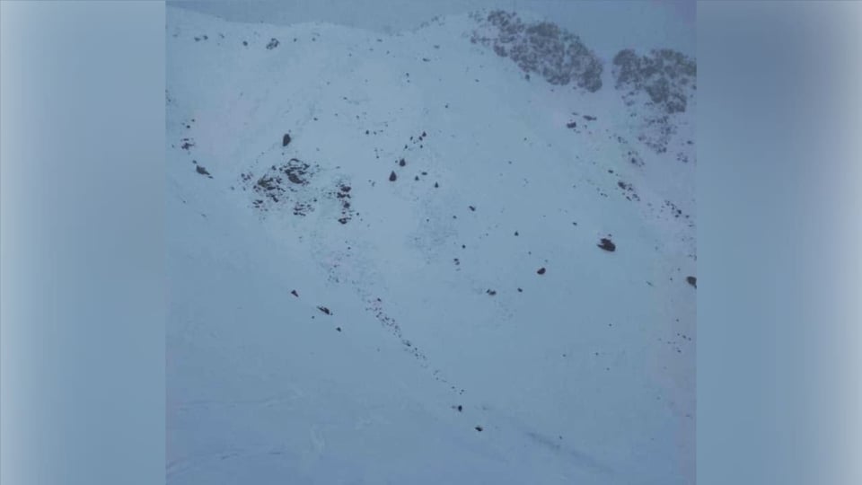 La lavina ch'è sa distatgada en la Val Segnas.