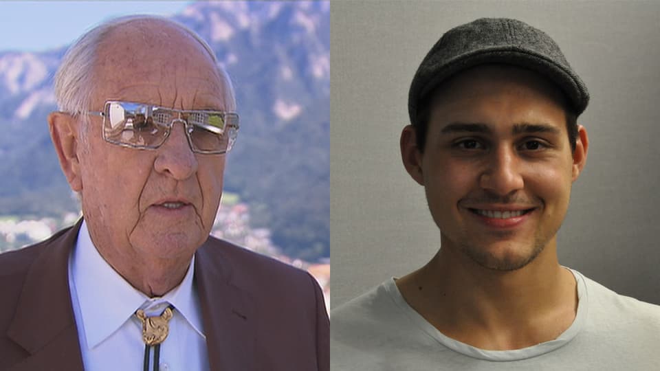 Thomas Domenig sen. (san.) e Nino Niederreiter (dre.).