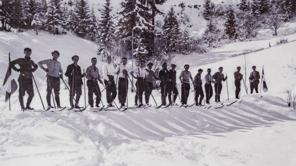 participants da cursa da skis, ca. 1936