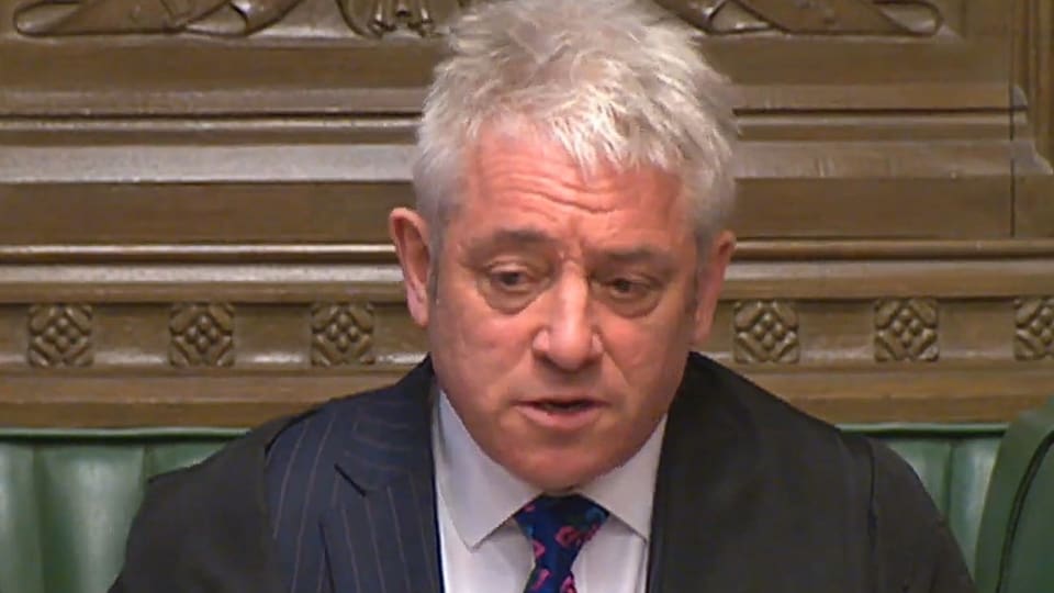 Purtret da Bercow en il parlament britannic. 
