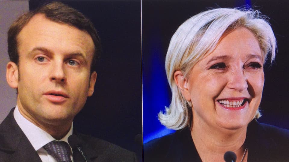 Emmanuel Macron e Marine Le Pen.
