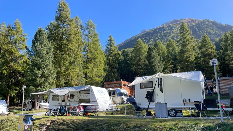 Das Camping Gravatscha im Oberengadin.