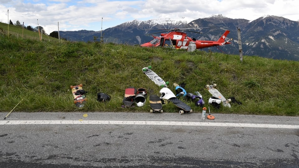 Il lieu da l'accident sin la via tranter Tschappina ed Urmein.